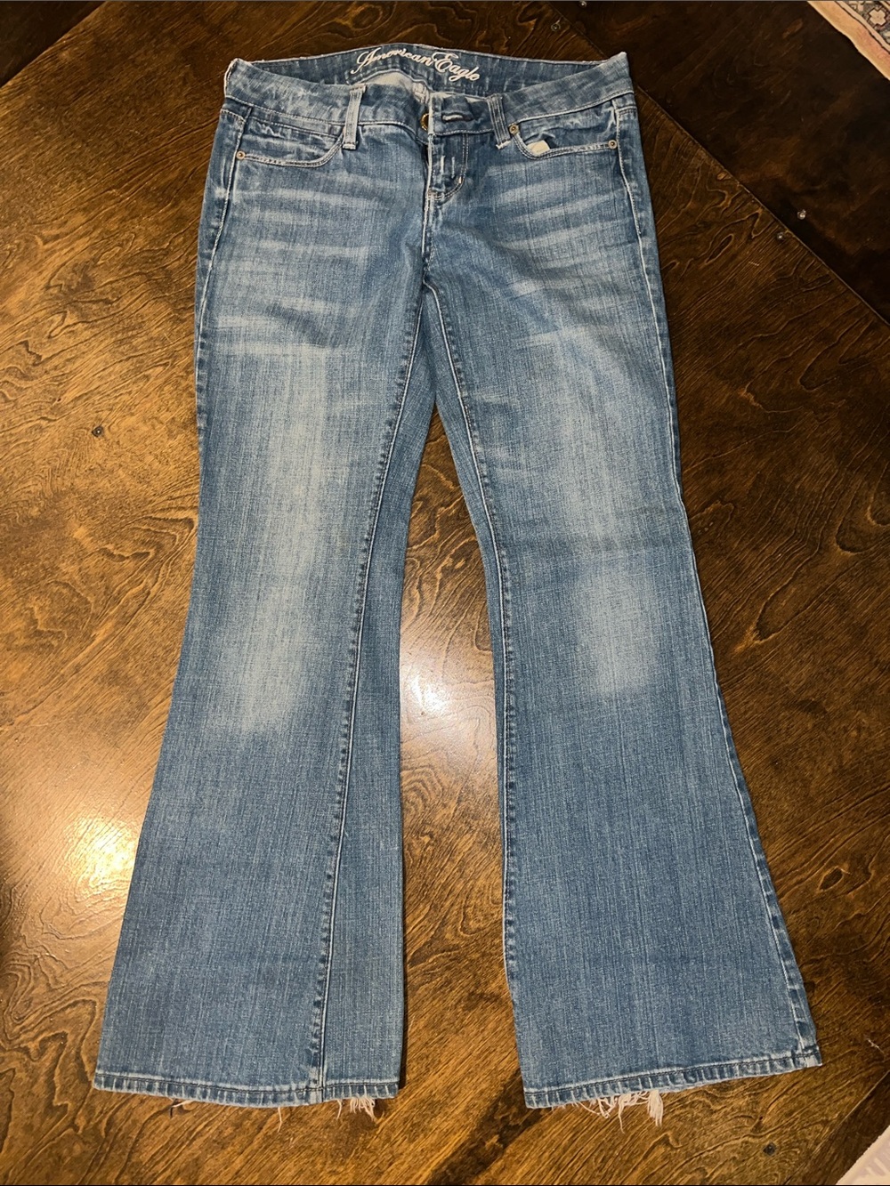 American Eagle Outfitters Medium Blue Wide Leg Jeans - Picture 2 of 4
